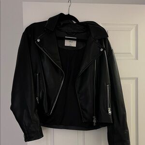 Wilfred Black Faux Leather Jacket